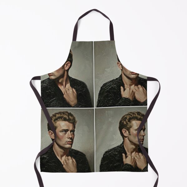 Item preview, The Rebel’s Many Faces: James Dean Quad-Panel Noir Impasto Portrait designed and sold by Art's Diner.