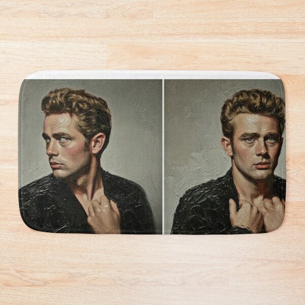 Item preview, The Rebel’s Many Faces: James Dean Quad-Panel Noir Impasto Portrait designed and sold by Art's Diner.