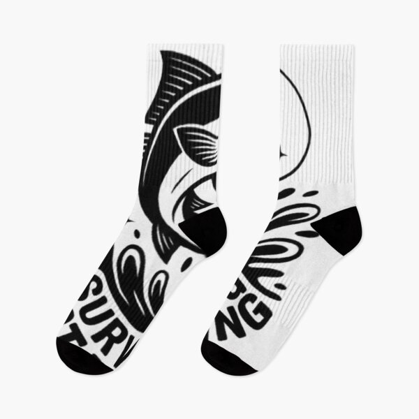 Item preview, Surviving Not Thriving – Minimalist Fishing Line Art Graphic designed and sold by NewUSShop.