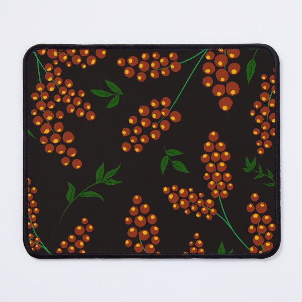 Item preview, Botanical Design Pattern Floral Black Red Green designed and sold by ArtDamaskin.