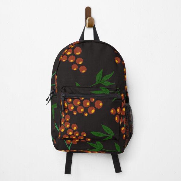 Item preview, Botanical Design Pattern Floral Black Red Green designed and sold by ArtDamaskin.