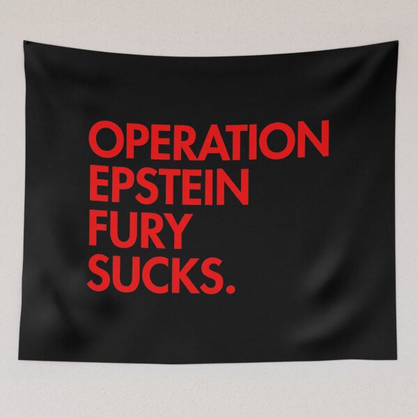 Item preview, OPERATION EPSTEIN FURY SUCKS (red) designed and sold by Thelittlelord.