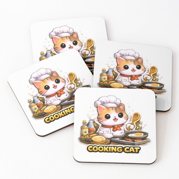 Item preview, Kawaii Cute Cooking Cat designed and sold by VictorySticker.