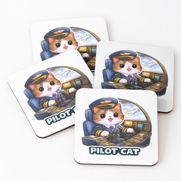 Item preview, Kawaii Cute Pilot Cat designed and sold by VictorySticker.