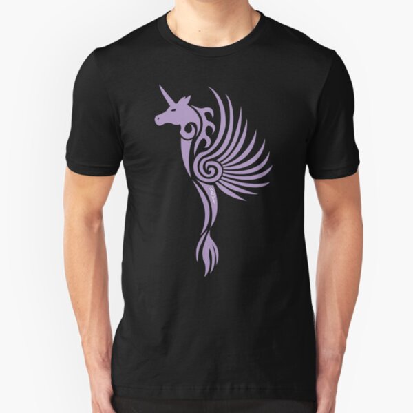 Gothic Purple Unicorn Slim Fit T-Shirt