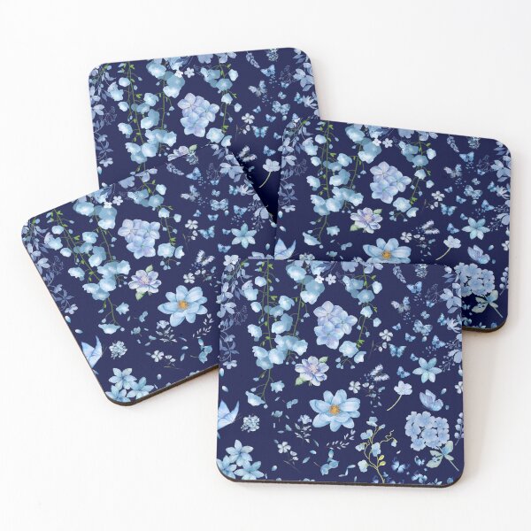 Item preview, Blue flowers designed and sold by Fantacaroo Designs.