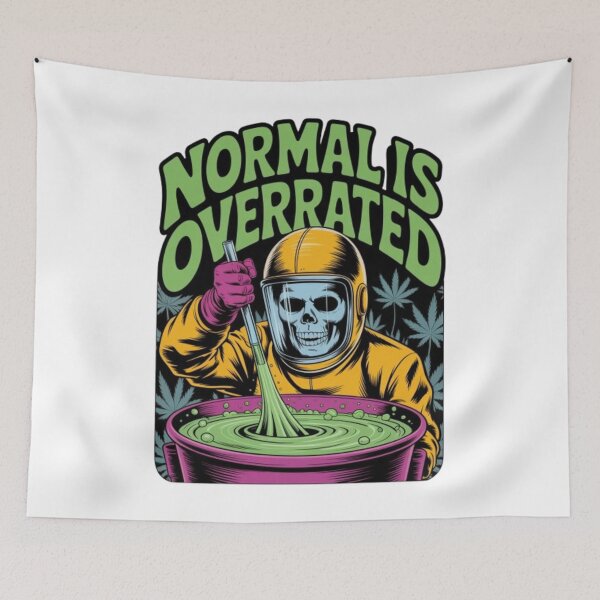 Item preview, Normal Is Overrated – Psychedelic Astronaut Skull Graphic designed and sold by NewUSShop.