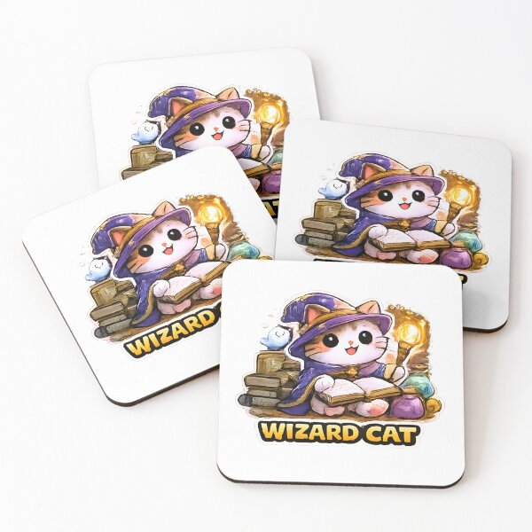 Item preview, Kawaii Cute Wizard Cat designed and sold by VictorySticker.