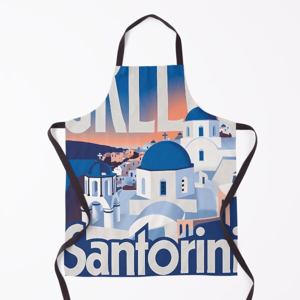 Item preview, Greece Travel – Santorini Vintage Art designed and sold by Atlas Poster Co..