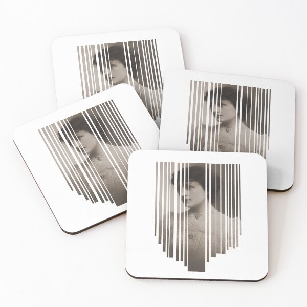 Item preview, Veiled Victorian Lady - Striped Optical Illusion Portrait designed and sold by Desikhanna123.