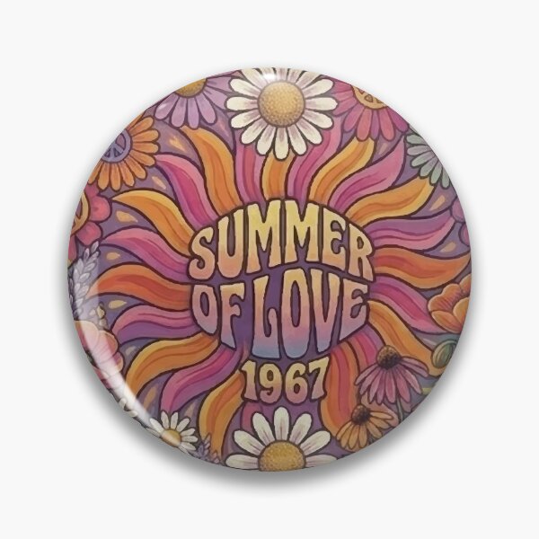 Item preview, Summer of Love 1967 Retro Psychedelic Hippie Floral Art designed and sold by Far Out Goods.
