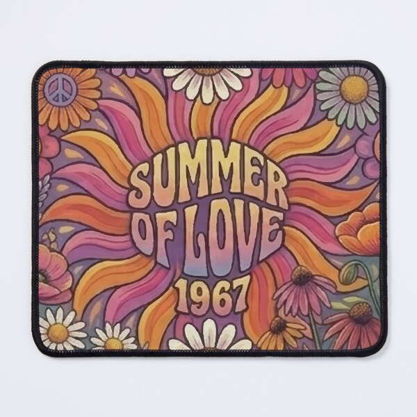 Item preview, Summer of Love 1967 Retro Psychedelic Hippie Floral Art designed and sold by Far Out Goods.