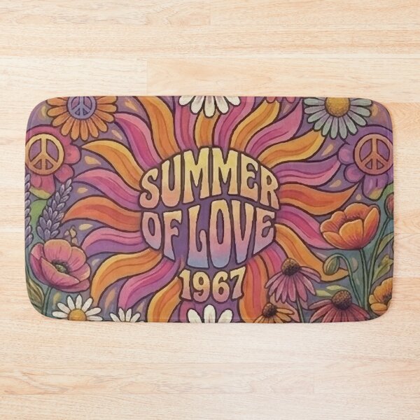 Item preview, Summer of Love 1967 Retro Psychedelic Hippie Floral Art designed and sold by Far Out Goods.