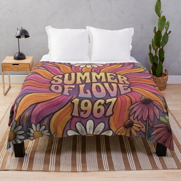 Item preview, Summer of Love 1967 Retro Psychedelic Hippie Floral Art designed and sold by Far Out Goods.