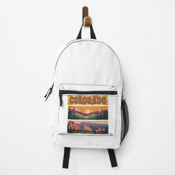 Item preview, Colorado The Centennial State Retro Sunset Mountain Landscape Vintage Travel Poster designed and sold by graphic-genie.