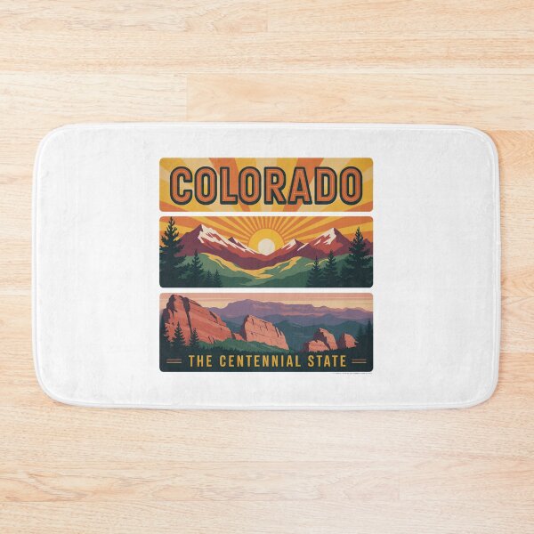Item preview, Colorado The Centennial State Retro Sunset Mountain Landscape Vintage Travel Poster designed and sold by graphic-genie.