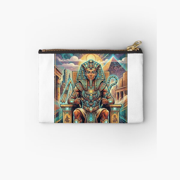 Item preview, Futuristic Pharaoh: Neon Cyberpunk Egyptian King designed and sold by Valavetvogue.