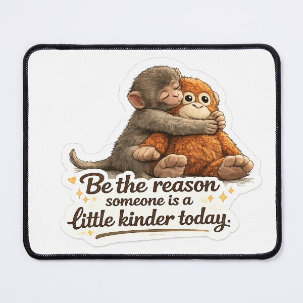 Item preview, Punch the Monkey – Be the Reason Someone Is a Little Kinder Today Sticker Cute Hugging Monkey designed and sold by AlienTechs.