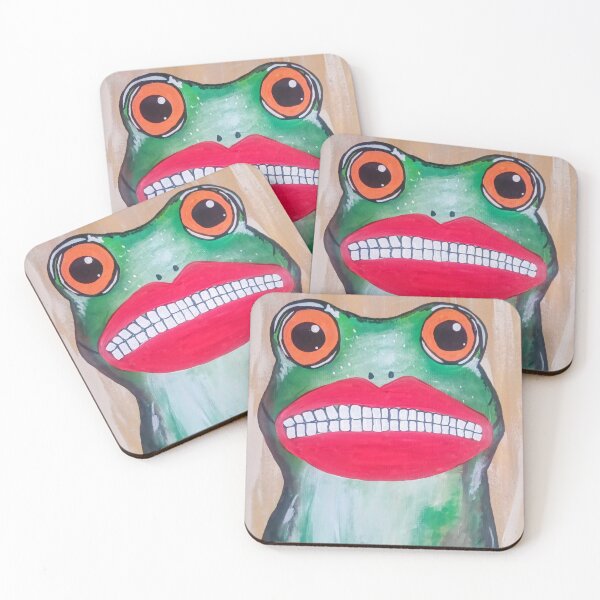Artikelvorschau, Frosch mit Lippenstift entworfen und verkauft von Leathepainter1222.