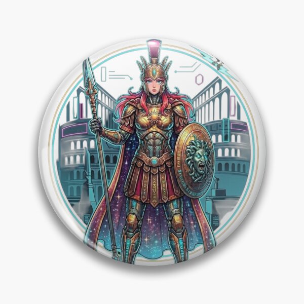 Item preview, Cyber-Roma Champion: Futuristic Roman Warrior Goddess designed and sold by Valavetvogue.