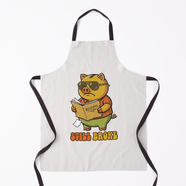 Item preview, Retro 70s Piggy Bank "Still Broke" Funny Vintage Graphic designed and sold by benjyjump.