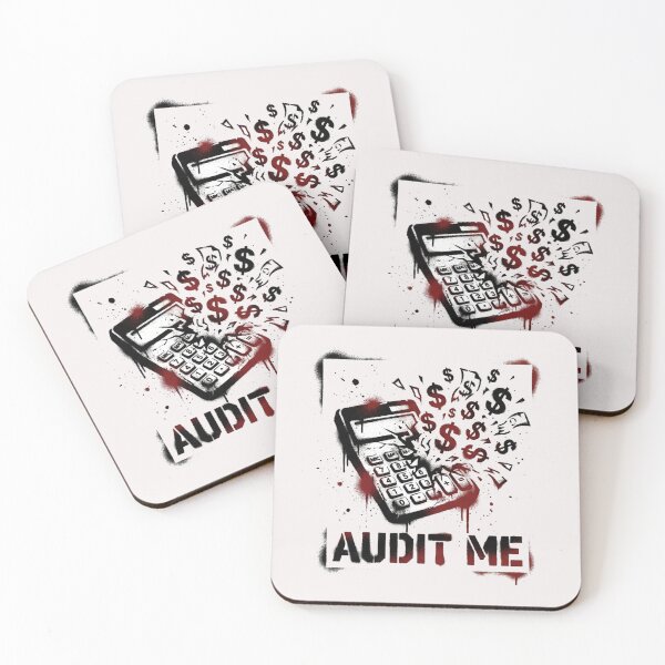 Item preview, "Audit Me" Exploding Calculator Gritty Streetwear Stencil Graphic designed and sold by benjyjump.