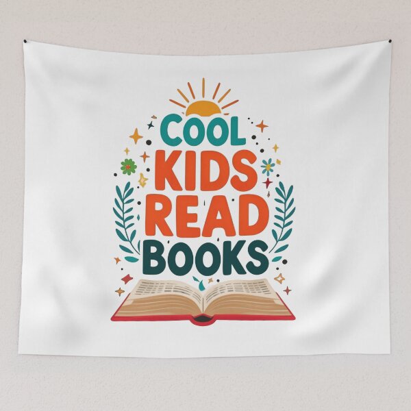Item preview, Cool Kids Read Books Floral Open Book  designed and sold by SkeletonsDanger.
