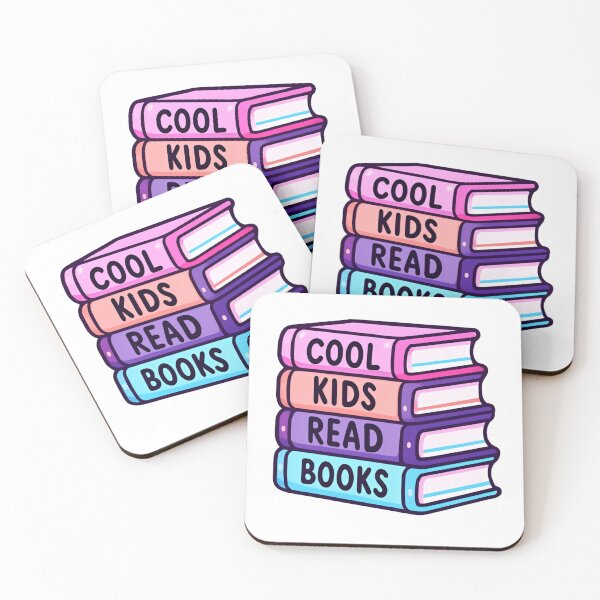 Item preview, Cool Kids Read Books Colorful Stacked Book Quote designed and sold by SkeletonsDanger.