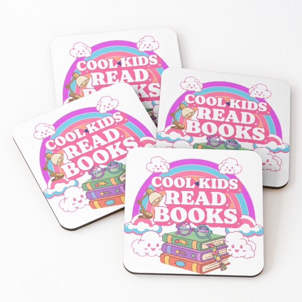 Item preview, Cool Kids Read Books Rainbow Stack Reading Quote designed and sold by SkeletonsDanger.
