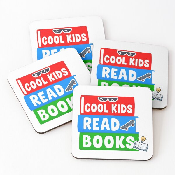 Item preview, Cool Kids Read Books Bright Block designed and sold by SkeletonsDanger.