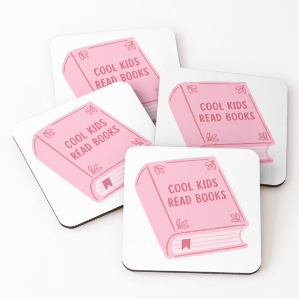 Item preview, Cool Kids Read Books Minimal Pink Book Quote designed and sold by SkeletonsDanger.