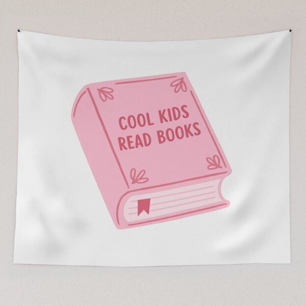 Item preview, Cool Kids Read Books Minimal Pink Book Quote designed and sold by SkeletonsDanger.