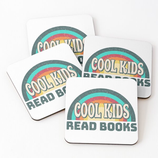 Item preview, Cool Kids Read Books Retro Teal Rainbow Quote designed and sold by SkeletonsDanger.