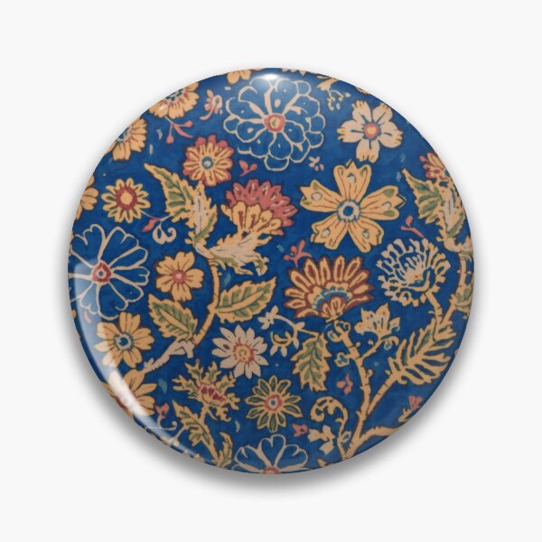 Item preview, Vibrant Blue Hungarian Folk Floral Patter designed and sold by Modern-Heritage.
