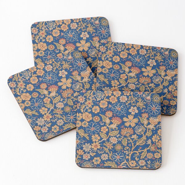 Item preview, Vibrant Blue Hungarian Folk Floral Patter designed and sold by Modern-Heritage.