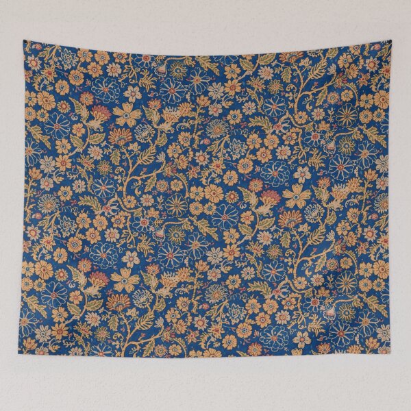 Item preview, Vibrant Blue Hungarian Folk Floral Patter designed and sold by Modern-Heritage.