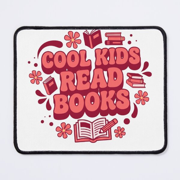 Item preview, Cool Kids Read Books Bold Red Floral Quote designed and sold by SkeletonsDanger.