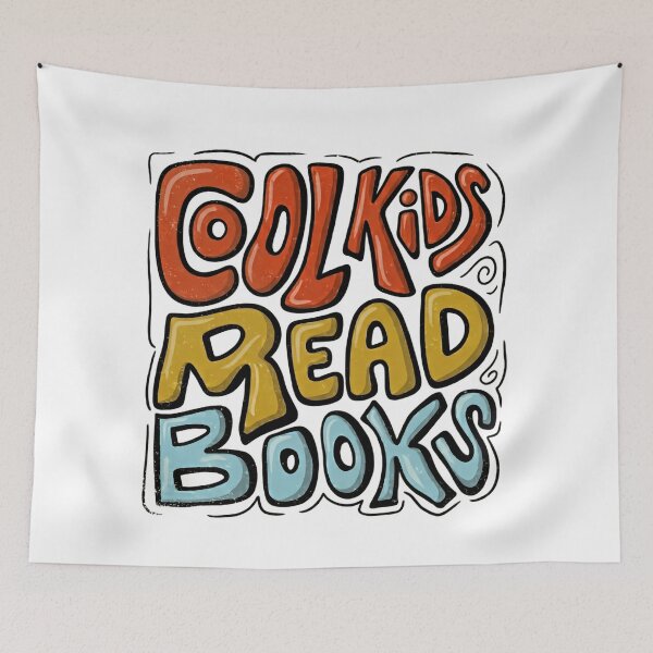 Item preview, Cool Kids Read Books Bold Hand Lettered Quote designed and sold by SkeletonsDanger.