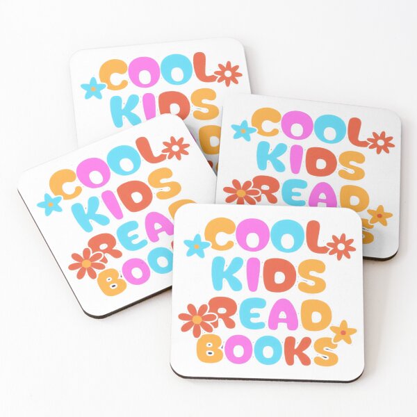 Item preview, Cool Kids Read Books Bright Bubble Letter Quote designed and sold by SkeletonsDanger.