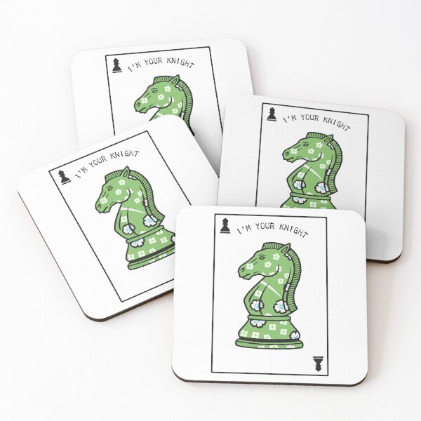 Item preview, Floral green Chess Knight – Cute Aesthetic Strategy Art Print designed and sold by Yhanartstudio.