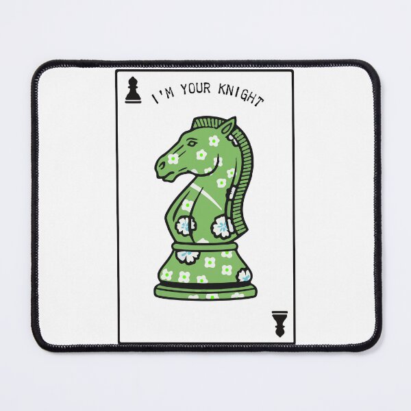 Item preview, Floral green Chess Knight – Cute Aesthetic Strategy Art Print designed and sold by Yhanartstudio.