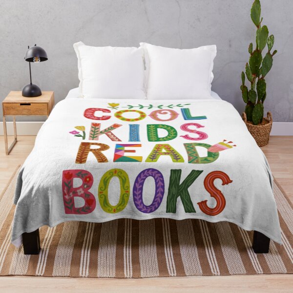 Item preview, Cool Kids Read Books Patterned Letter Reading Quote designed and sold by SkeletonsDanger.