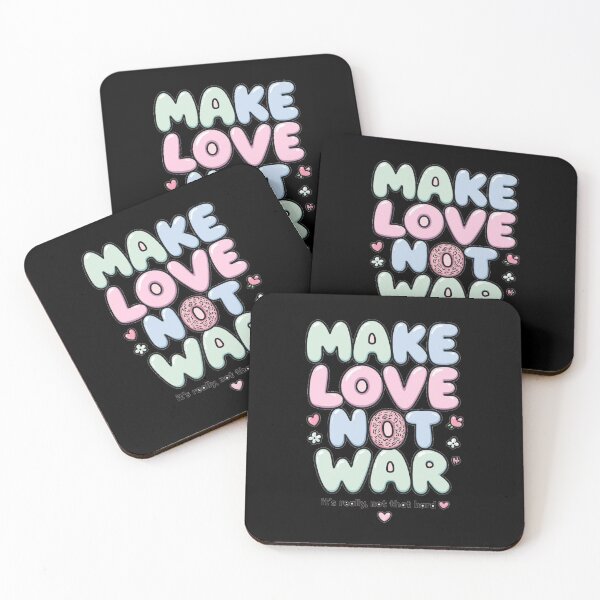 Item preview, Make Love Not War – Cute Peace Quote Aesthetic designed and sold by ConfuseLab Alt.