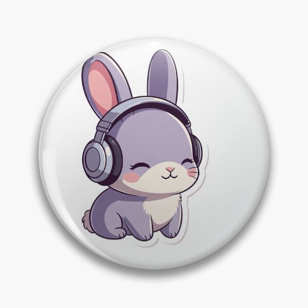 Item preview, Kawaii Rabbit Listening to Music designed and sold by ajcreation2343.