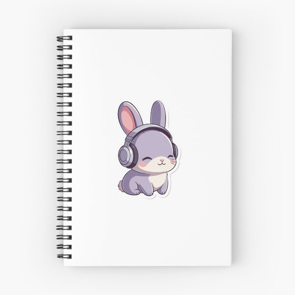 Item preview, Kawaii Rabbit Listening to Music designed and sold by ajcreation2343.