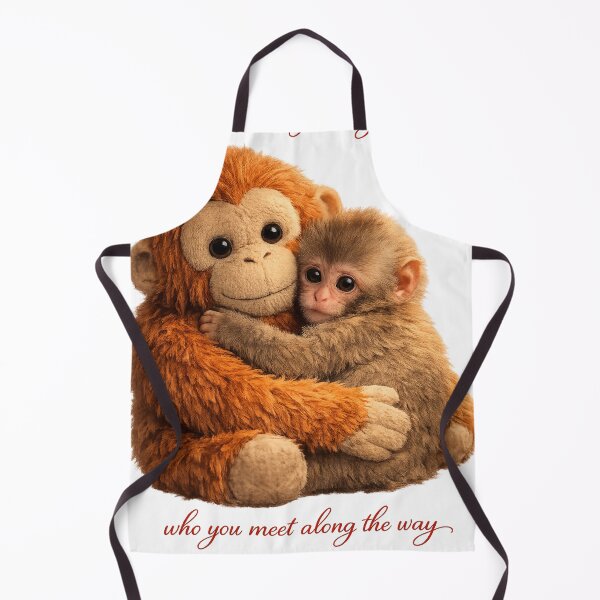 Item preview, Punch Monkey – Baby Japanese Macaque Hugging Stuffed Orangutan designed and sold by wilnickvisuals.