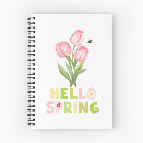 Item preview, Hello Spring with Tulips, Ladybird, Bee and a Daisy designed and sold by Fantacaroo Designs.