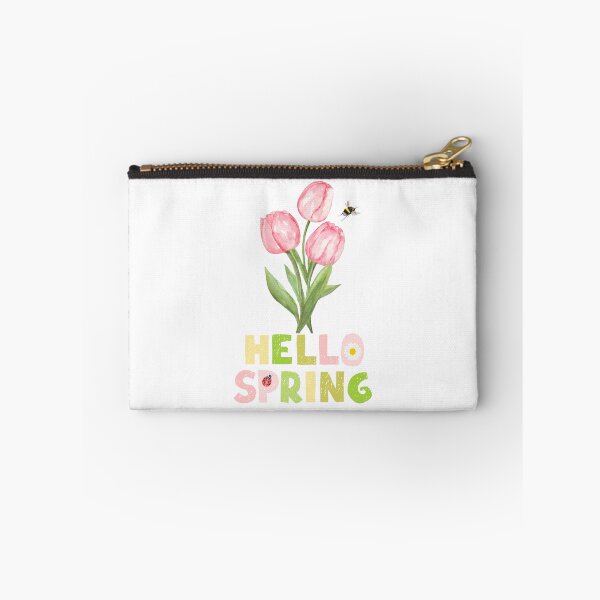 Item preview, Hello Spring with Tulips, Ladybird, Bee and a Daisy designed and sold by Fantacaroo Designs.