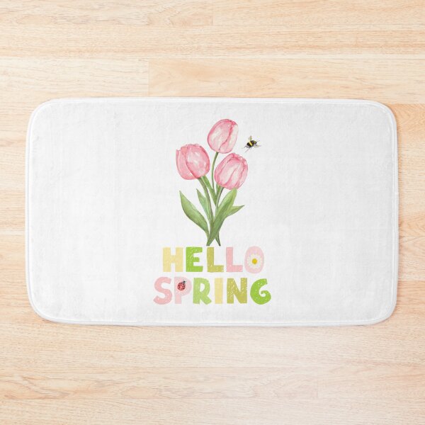 Item preview, Hello Spring with Tulips, Ladybird, Bee and a Daisy designed and sold by Fantacaroo Designs.