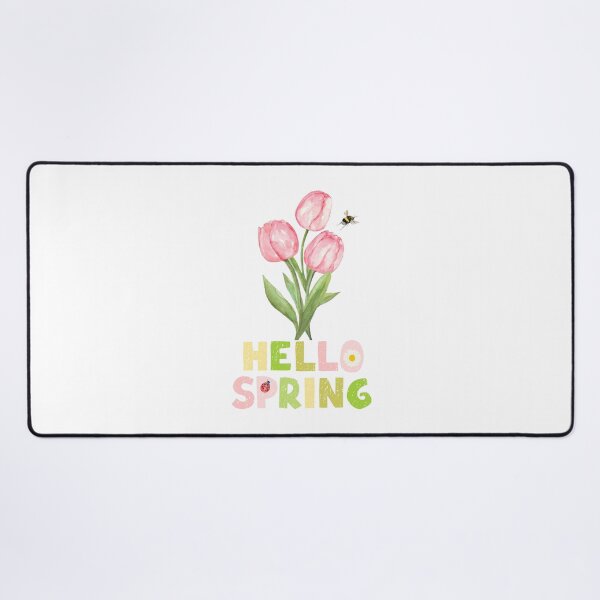 Item preview, Hello Spring with Tulips, Ladybird, Bee and a Daisy designed and sold by Fantacaroo Designs.
